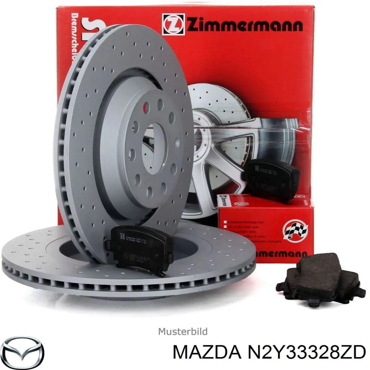 N2Y33328ZD Mazda колодки гальмівні передні, дискові