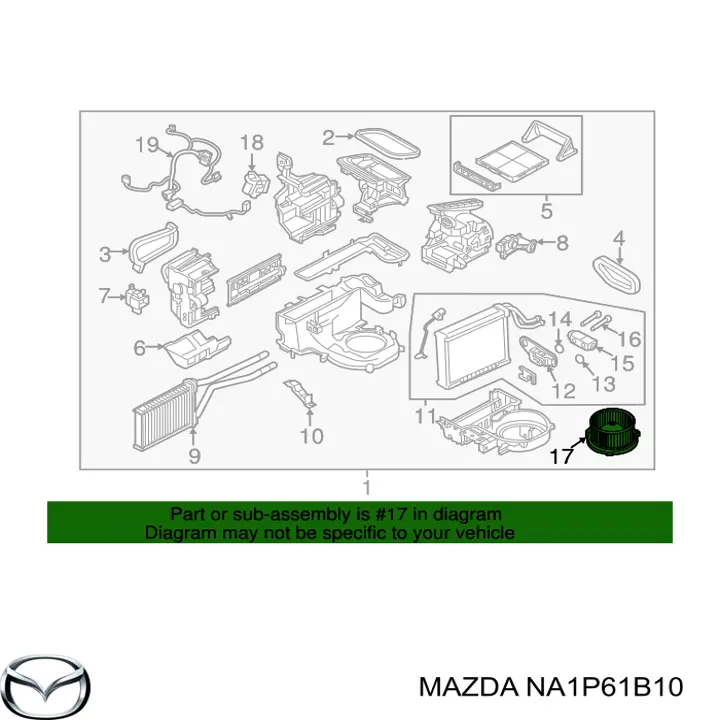  Двигун вентилятора пічки (обігрівача салону) Mazda 2 