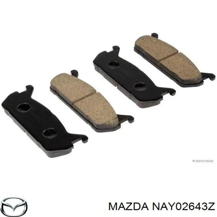 Задні гальмівні колодки NAY02643Z Mazda