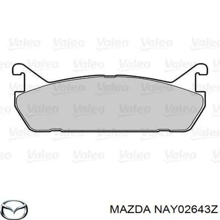 Задні гальмівні колодки Mazda NAY02643Z ціна, від 13.76 USD