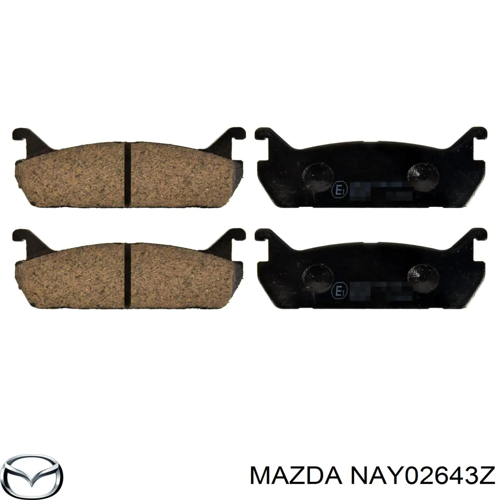 Колодки гальмові задні, дискові NAY02643Z Mazda