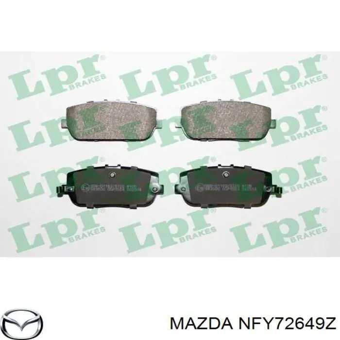 Задні гальмівні колодки Mazda NFY72649Z ціна, від 30.00 USD