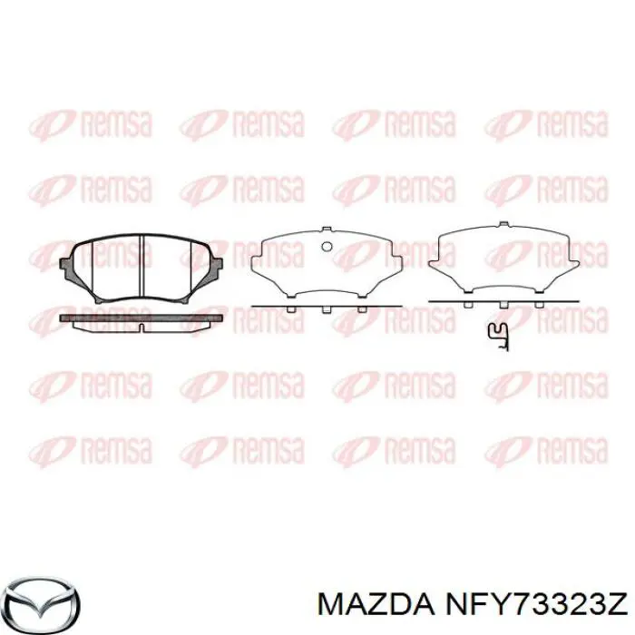 NFY73323Z Mazda Передні гальмівні колодки