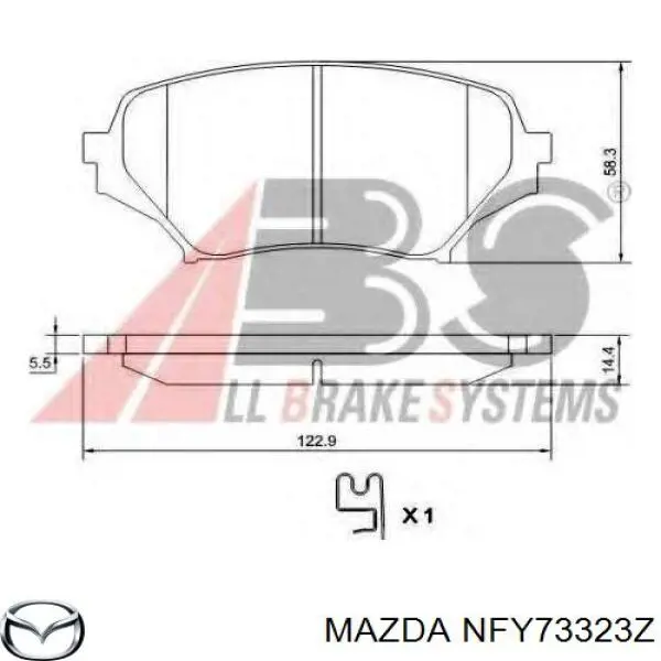 NFY73323Z Mazda Передні гальмівні колодки