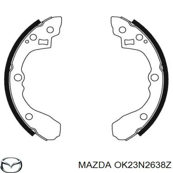OK23N2638Z Mazda Колодки гальмівні задні, барабанні