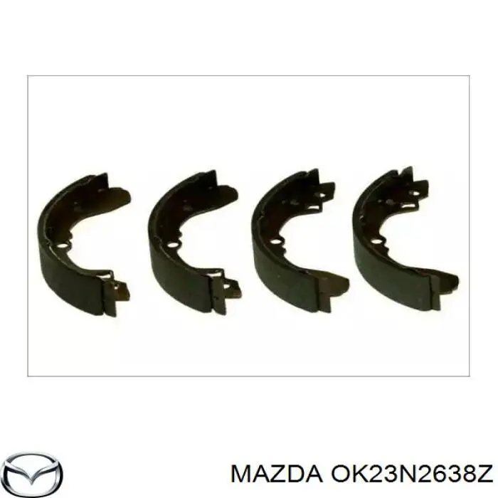 Колодки гальмові задні, барабанні OK23N2638Z Mazda