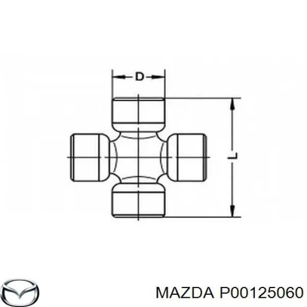 Хрестовина карданного валу Mazda P00125060 ціна, від 11.79 USD