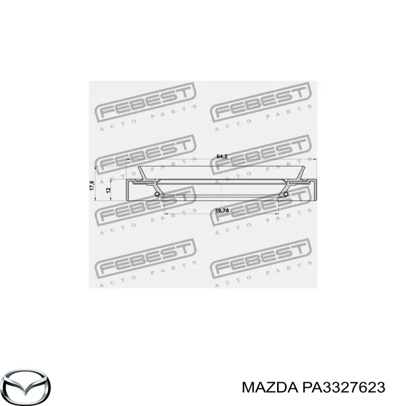 Купити PA3327623 Mazda Сальник піввісі переднього моста