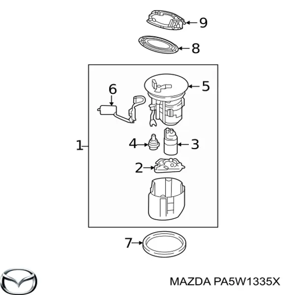PA5W1335X Mazda Електробензонасос