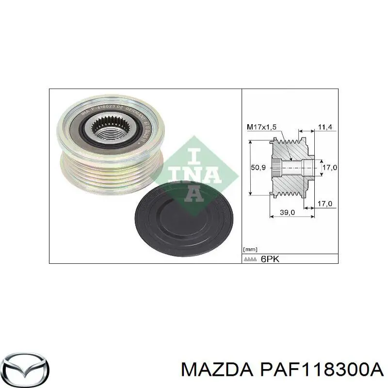PAF118300A Mazda Авто генератор