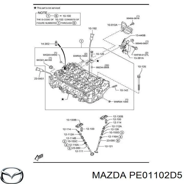 Прокладка клапанної кришки двигуна, верхня Mazda 3 (BM, BN) (Мазда 3)