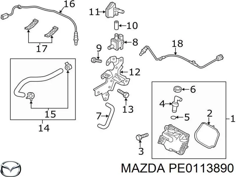  Mazda PE0113890 ціна, від 10.14 USD