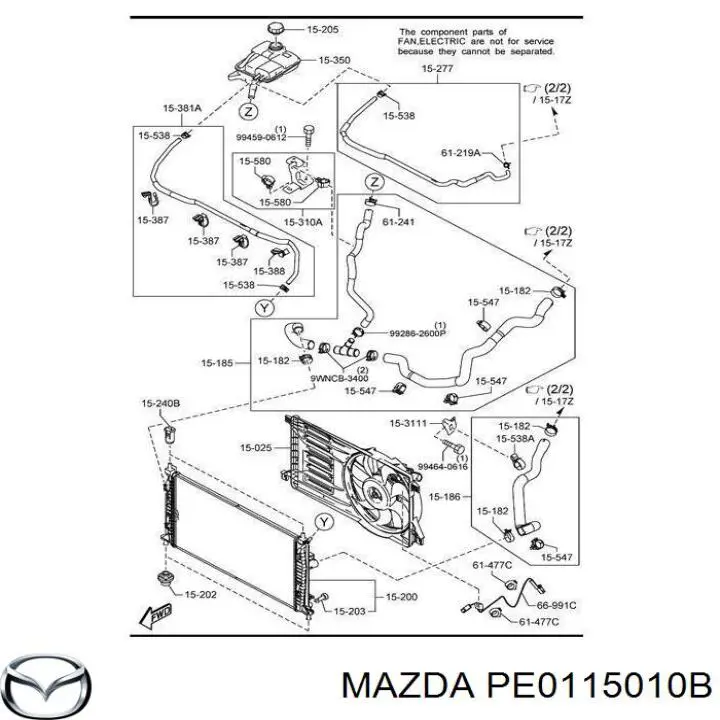 PE0115010B Mazda Насос охолодження