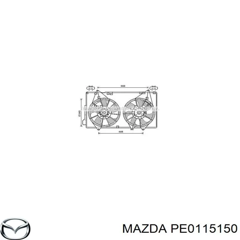 Дифузор радіатора охолодження, в зборі з двигуном і крильчаткою Mazda CX-5 (KE) (Мазда CX-5)