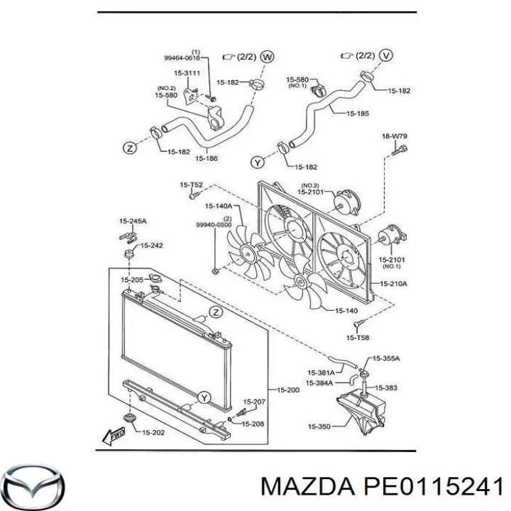 Подушка радіатора охолодження, верхня Mazda 3 (BM, BN) (Мазда 3)
