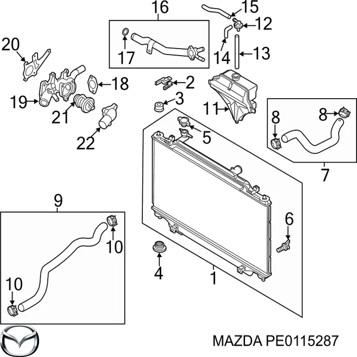 Прокладка водяної помпи Mazda PE0115287 ціна, від 1.24 USD