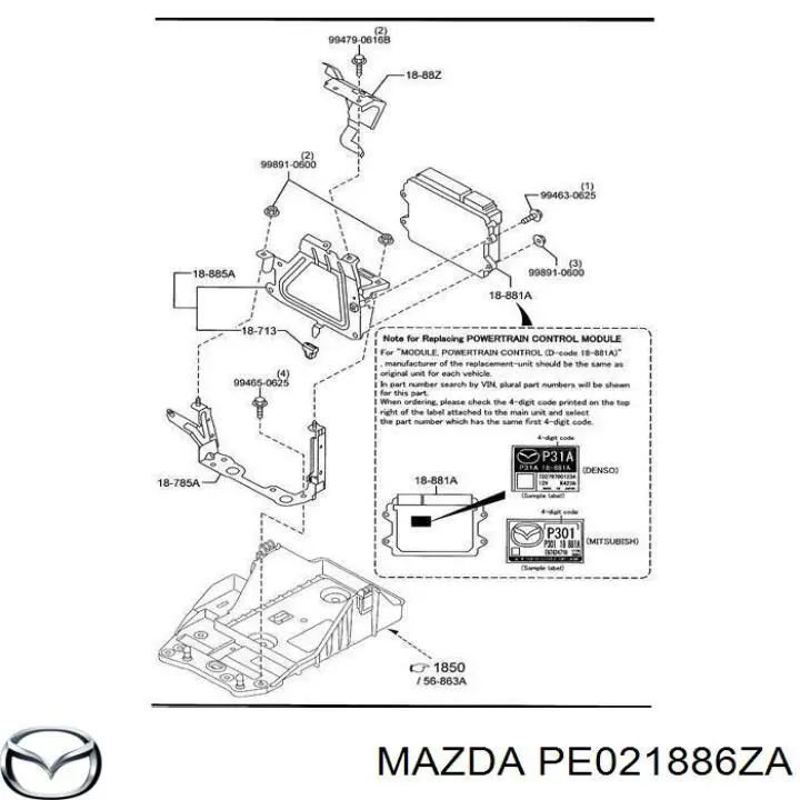 Лямбдазонд, датчик кисню до каталізатора Mazda CX-5 (KE) (Мазда CX-5)