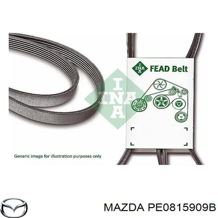 Купити PE0815909B Mazda Ремінь генератора