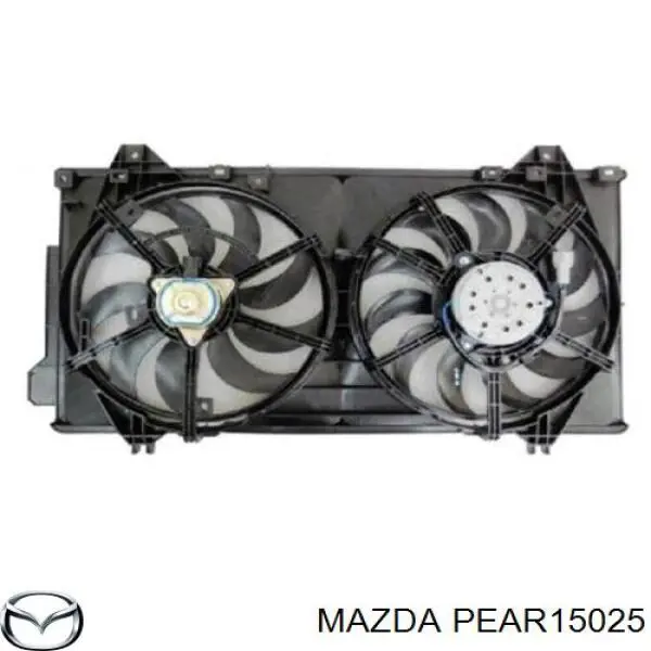 Дифузор радіатора охолодження, в зборі з двигуном і крильчаткою Mazda PEAR15025 ціна, від 117.96 USD
