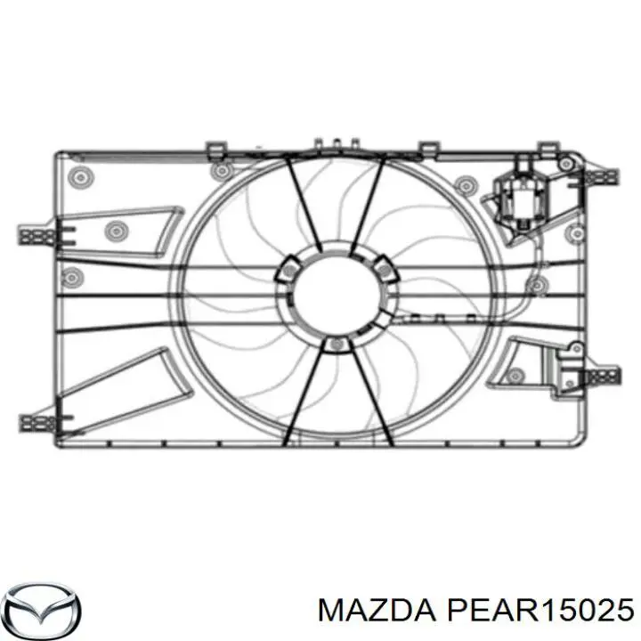 Купити PEAR15025 Mazda Дифузор радіатора охолодження, в зборі з двигуном і крильчаткою