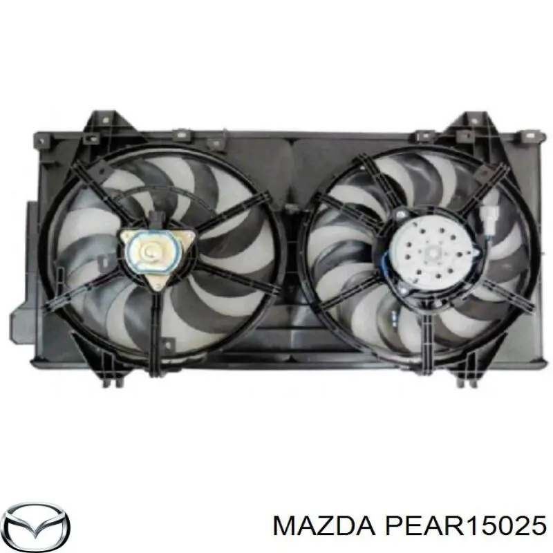 PEAR15025 Mazda Дифузор радіатора охолодження, в зборі з мотором і крильчаткою