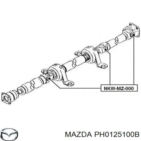 PH0125100B Mazda Вал карданний основний заднього моста