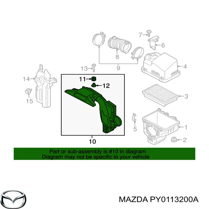 Повітрозабірник повітряного фільтра Mazda 6 (GJ, GL) (Мазда 6)