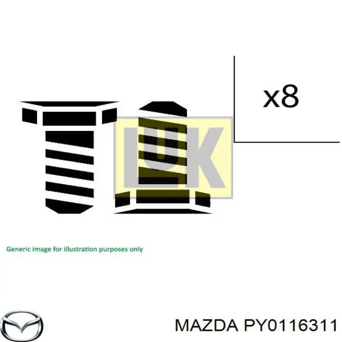PY0116311 Mazda Болт кріплення маховика
