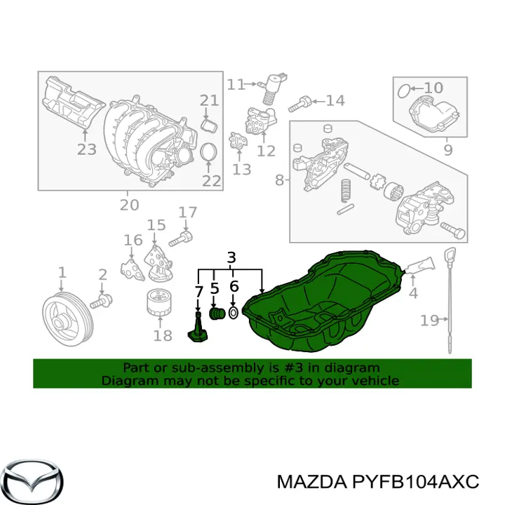 Піддон масляний картера двигуна Mazda CX-5 (KF) (Мазда CX-5)