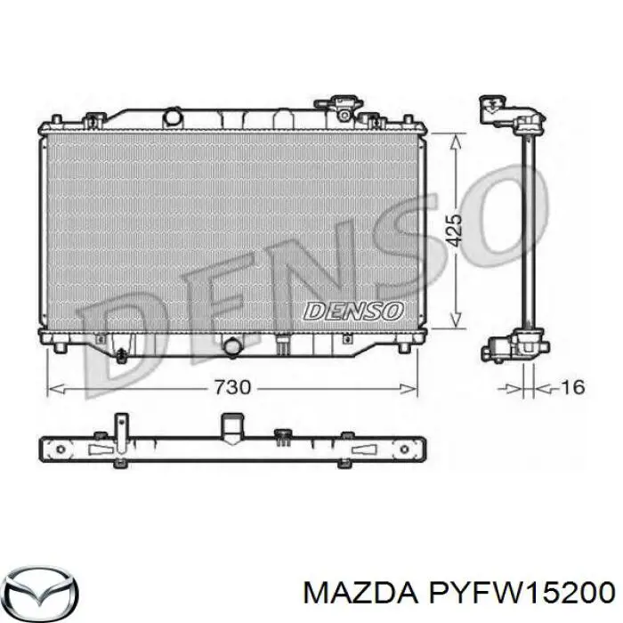 Радіатор основний Mazda PYFW15200 ціна, від 95.02 USD