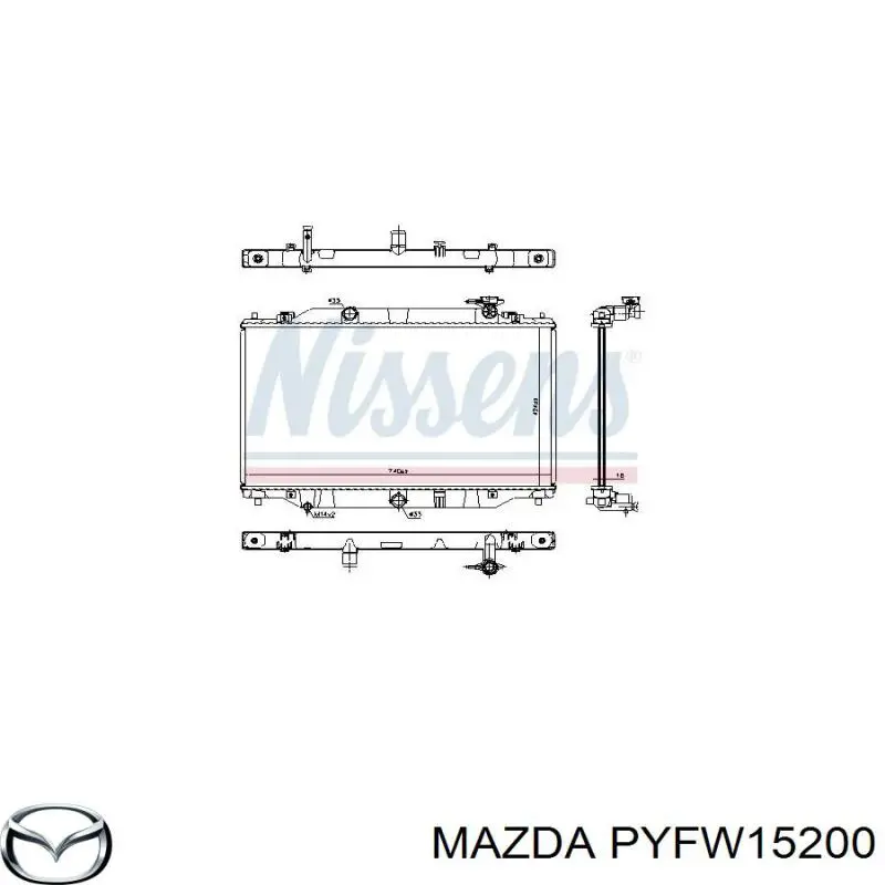Купити PYFW15200 Mazda Радіатор двигуна