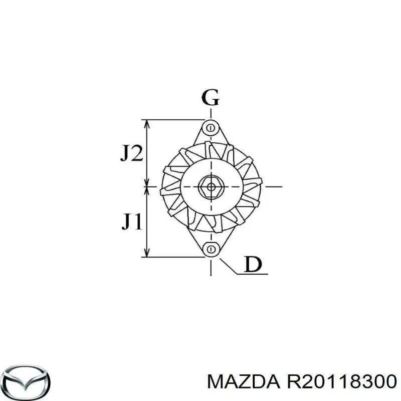 Генератор R20118300D Mazda