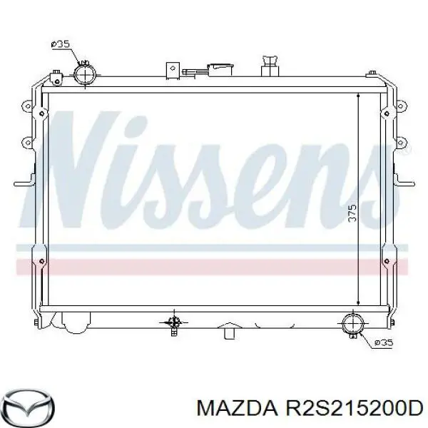 R2S215200D Mazda радіатор охолодження двигуна