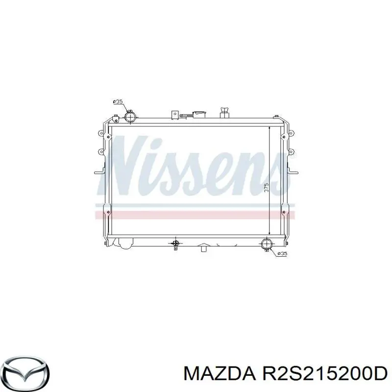 R2S215200D Mazda Радіатор охолодження двигуна