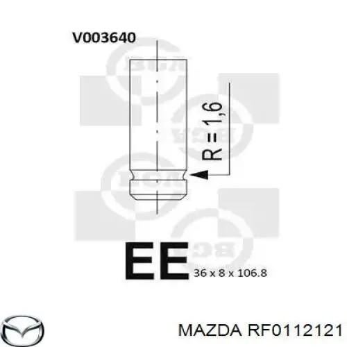 Вихлопний клапан Mazda RF0112121 ціна, від 5.46 USD