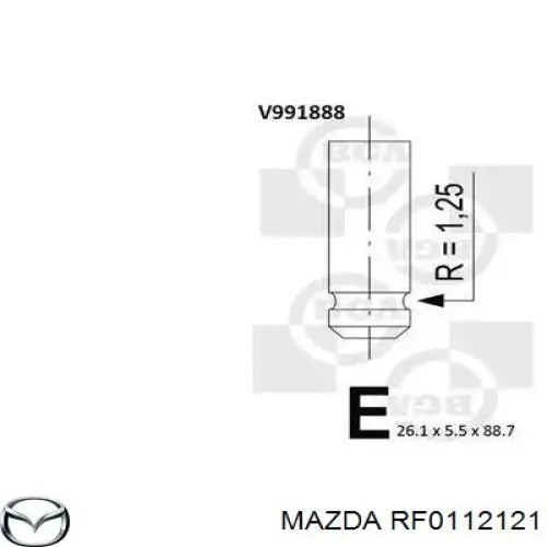 Купити RF0112121 Mazda Клапан випускний