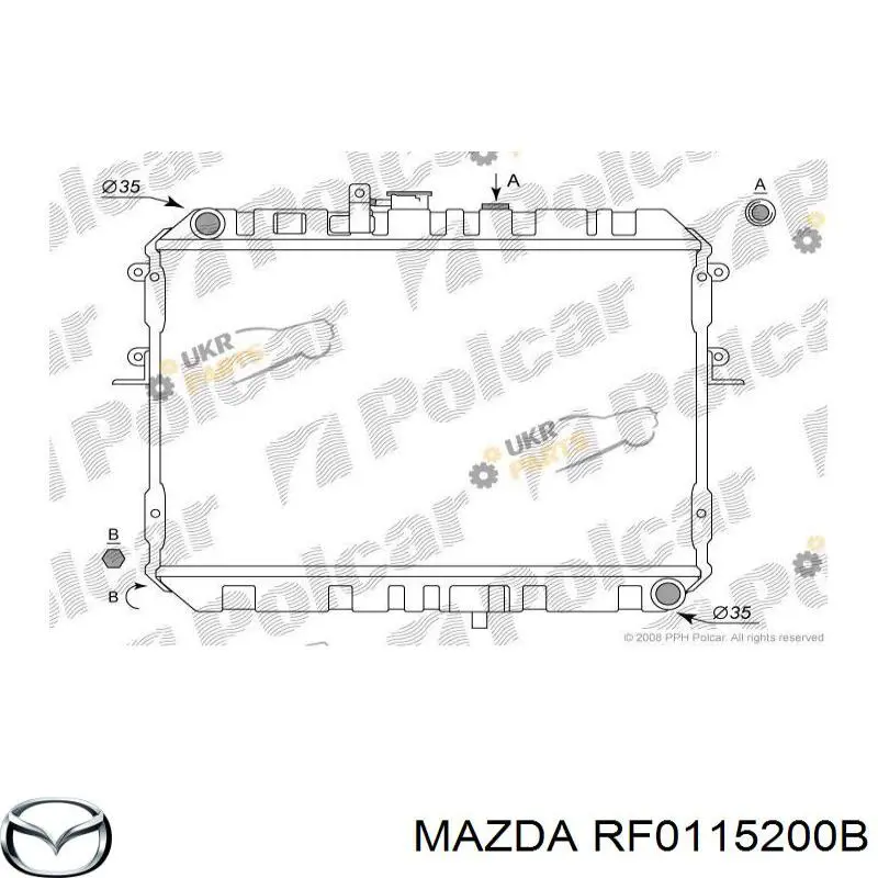 RF0115200B Mazda Радіатор охолодження двигуна