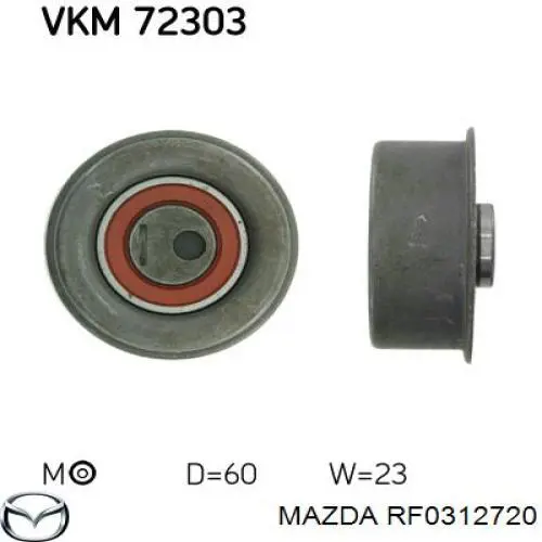 Купити RF0312720 Mazda Ролик натягувача ременя ПНВТ