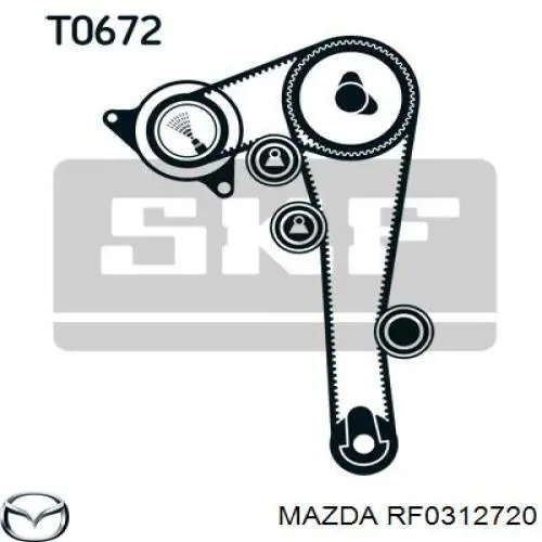 RF0312720 Mazda ролик натягувача ременя пнвт