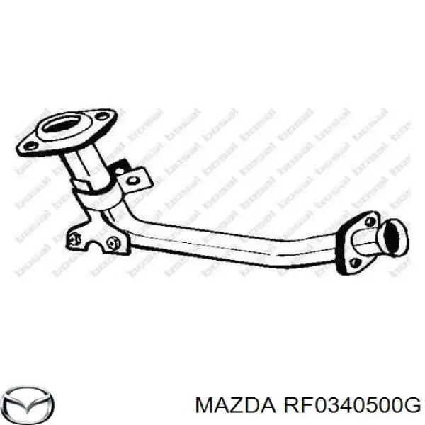 Труба приймальна (штани) глушника, передня Mazda 626 2 (GC) (Мазда 626)