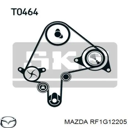 Зубчастий ремінь Mazda RF1G12205 ціна, від 8.70 USD