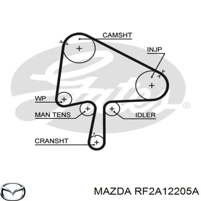 RF2A12205A Mazda Ремінь двигуна