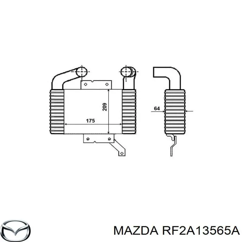 Система охолодження наддувочного повітря Mazda RF2A13565A ціна, від 1419.63 USD