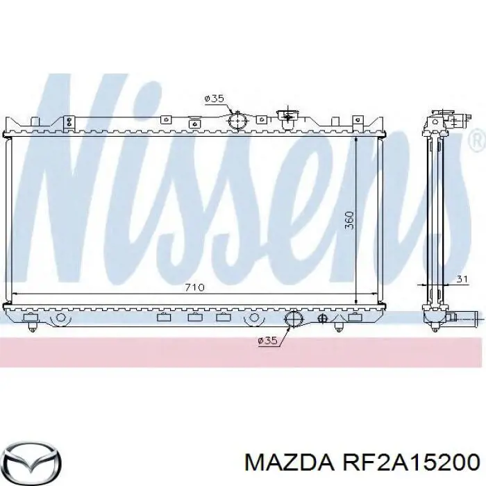 Купити RF2A15200 Mazda Радіатор двигуна