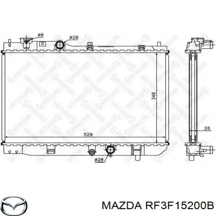 Купити RF3F15200B Mazda Радіатор двигуна