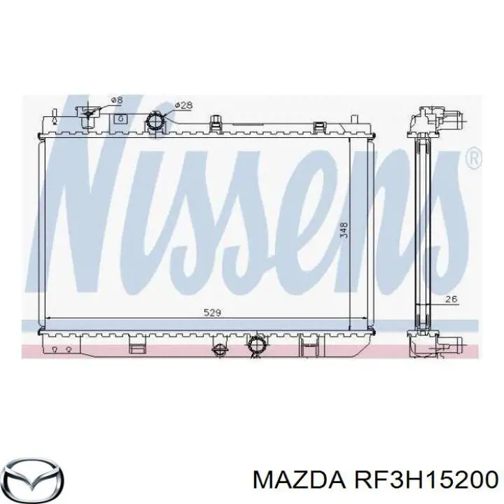 RF3H15200 Mazda Радіатор охолодження двигуна