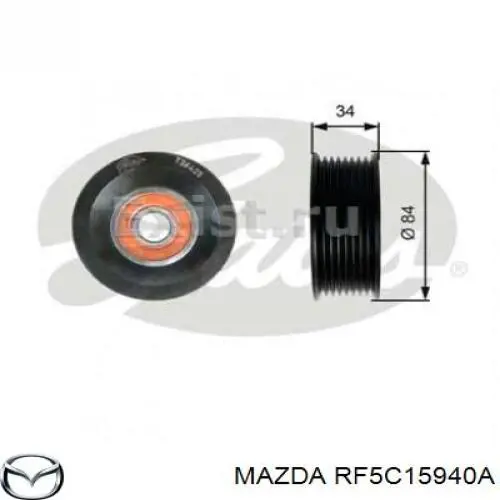 Ролик приводного ременя, паразитний RF5C15940A Mazda