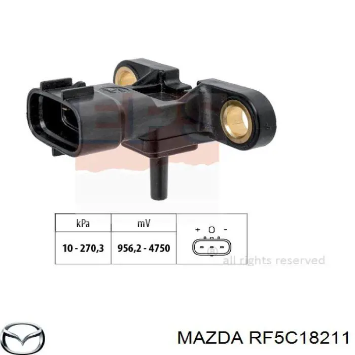 RF5C18211 Mazda Датчик тиску наддуву турбіни