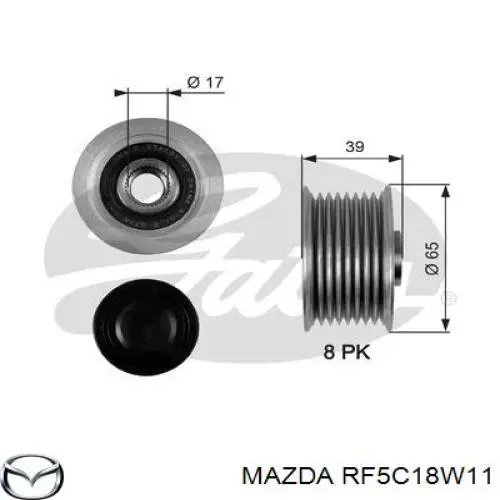 Інерційний шків Mazda RF5C18W11 ціна, від 38.36 USD