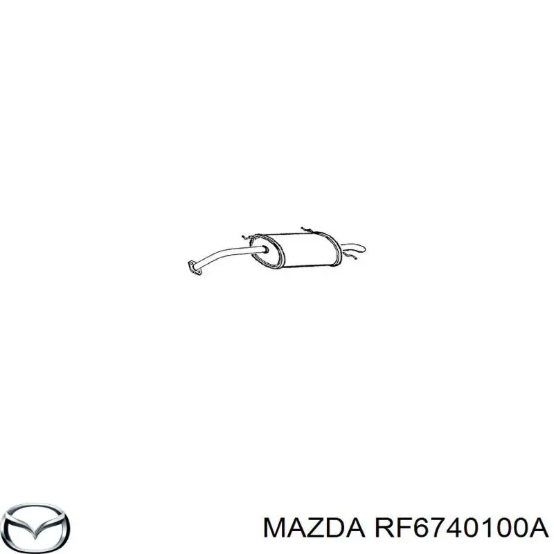 RF6740100A Mazda Глушник, задня частина